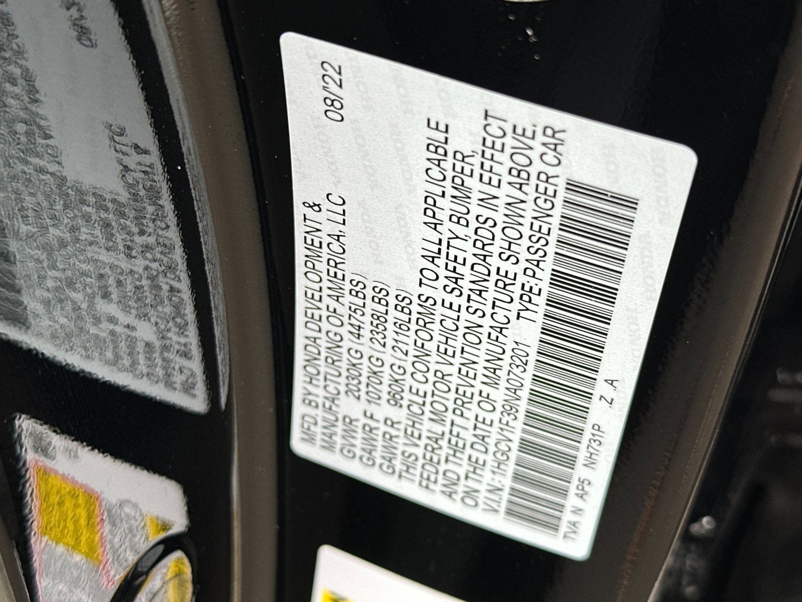 2022 Honda Accord Sedan Sport