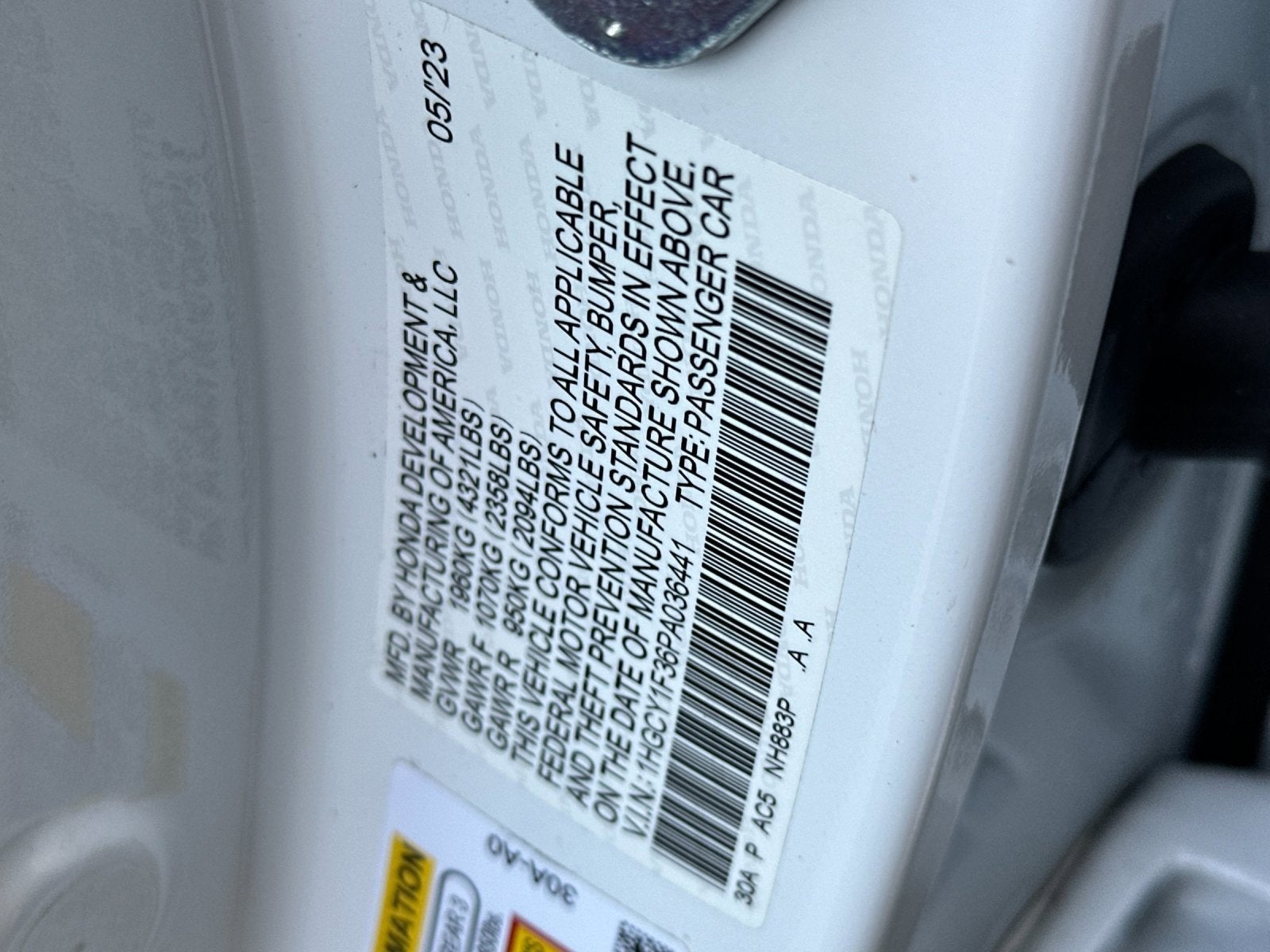 2023 Honda Accord Sedan EX