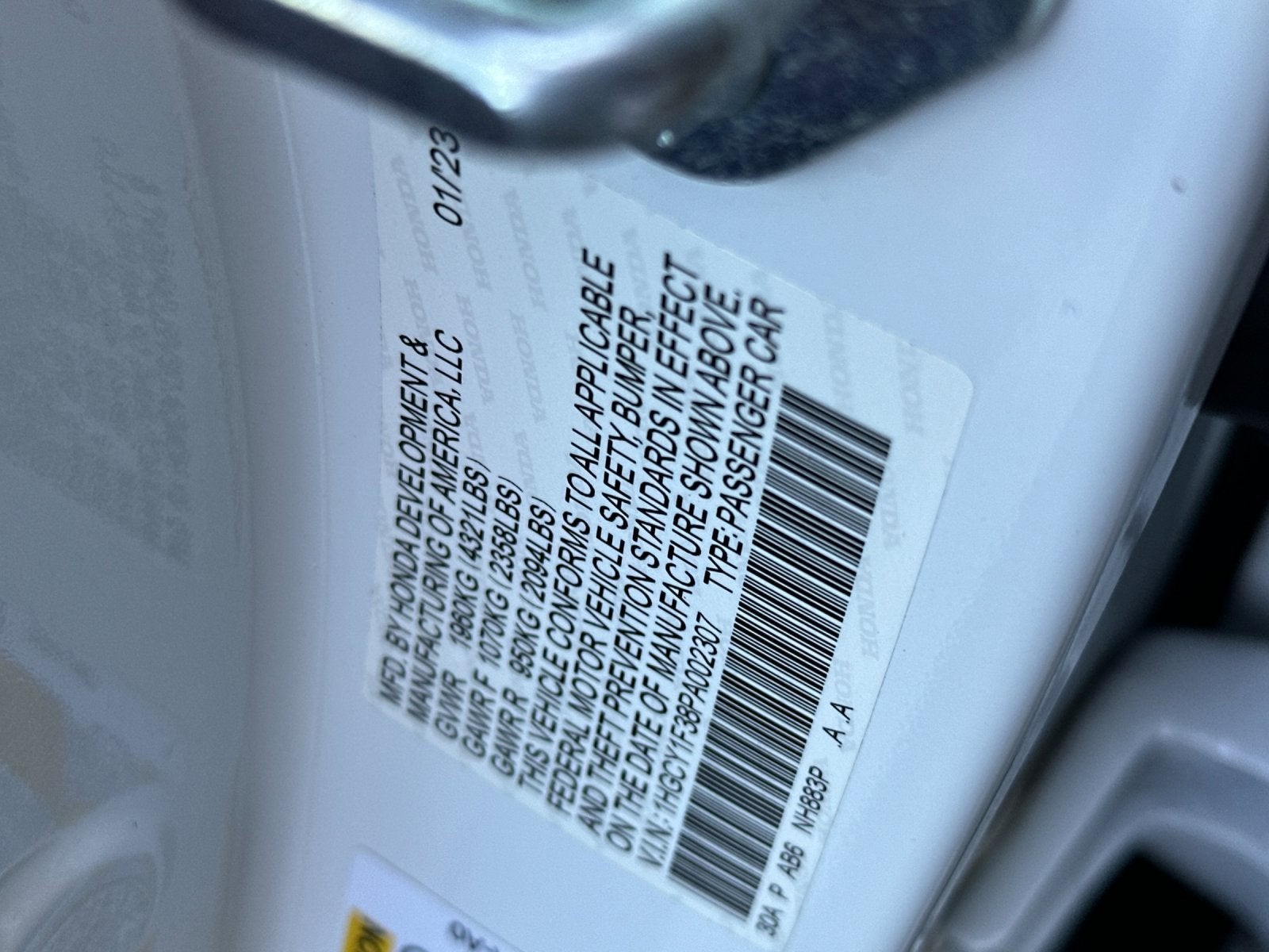 2023 Honda Accord Sedan EX