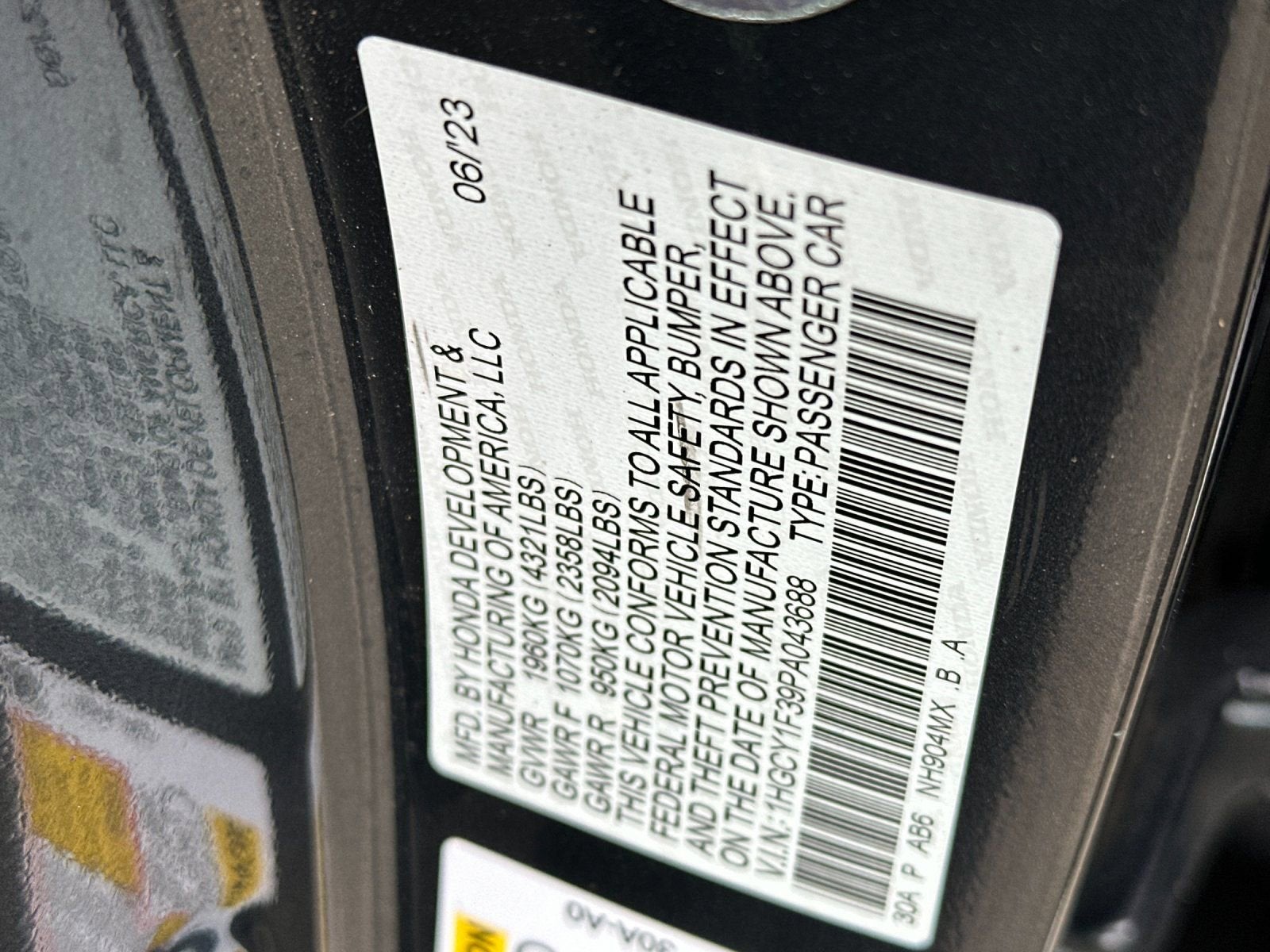 2023 Honda Accord Sedan EX