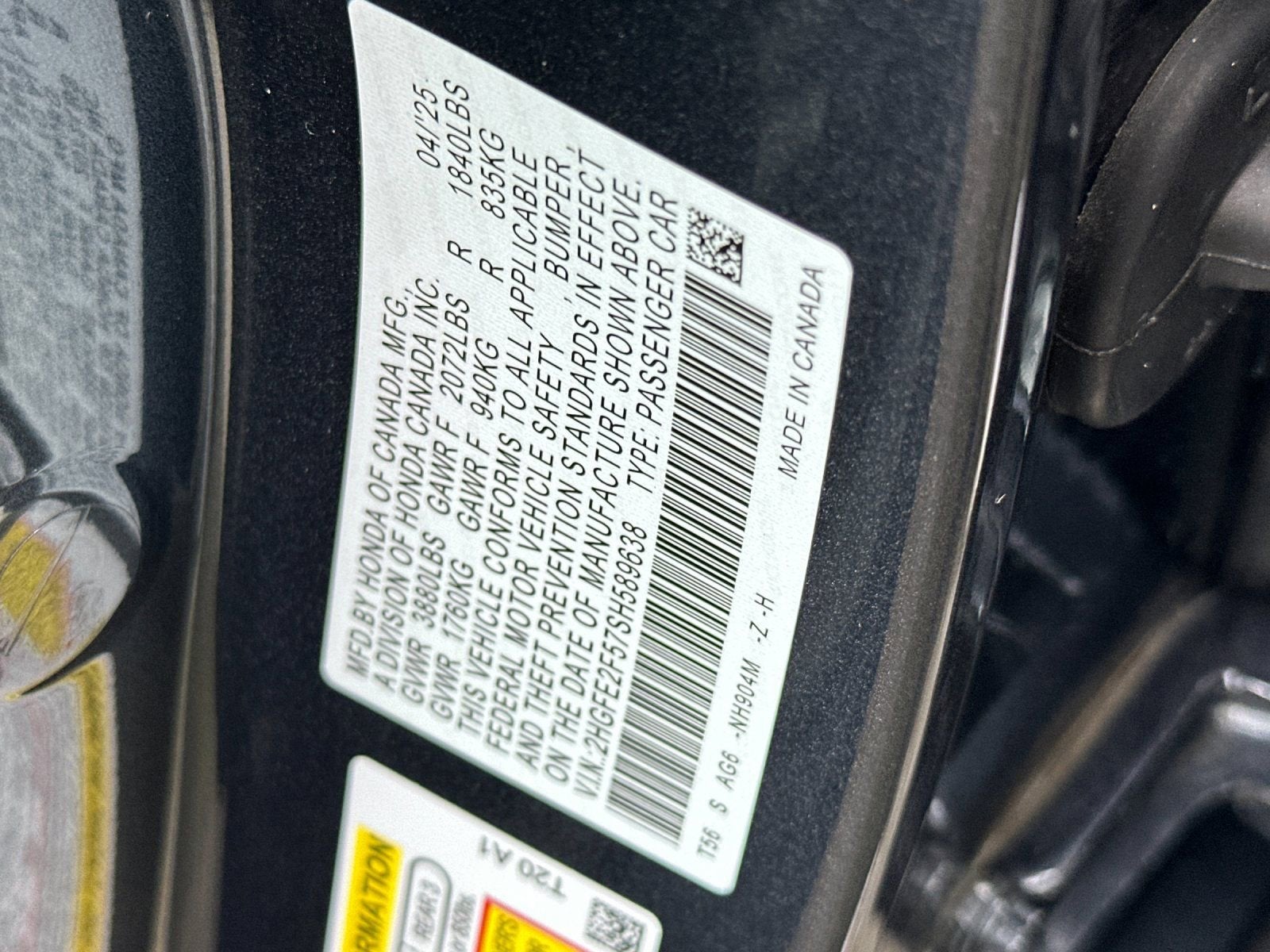 2025 Honda Civic Sedan Sport