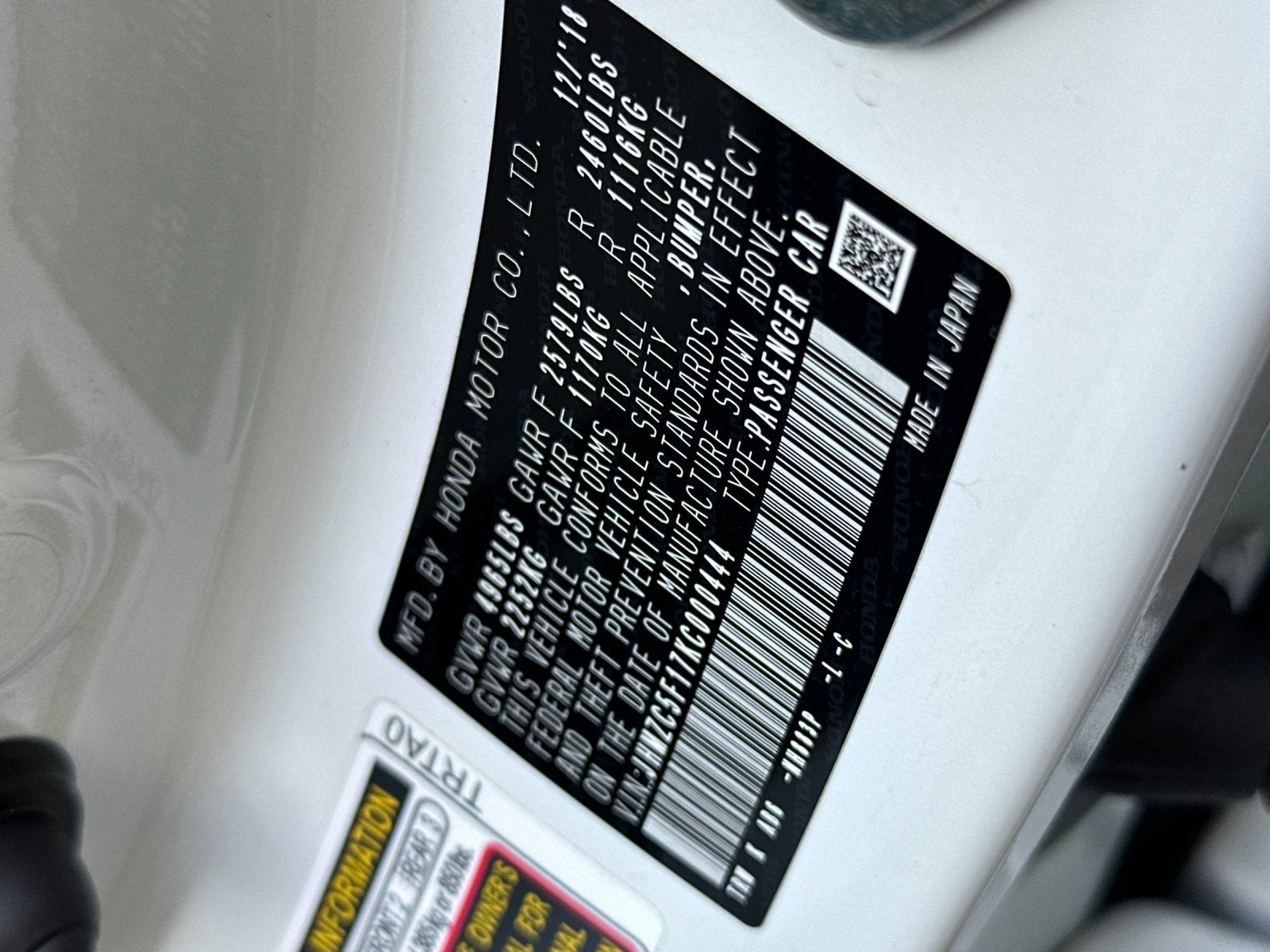 2019 Honda Clarity Plug-In Hybrid NA