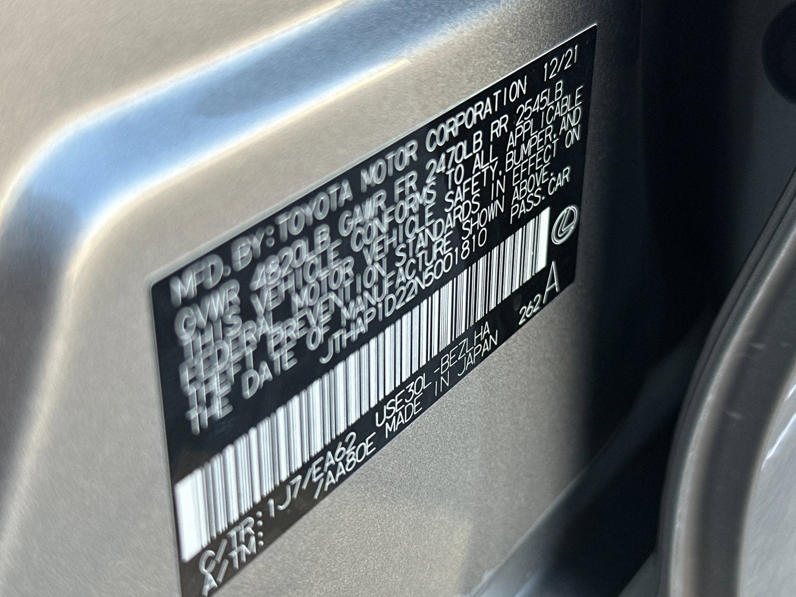 2022 Lexus IS IS 500 F SPORT Performance